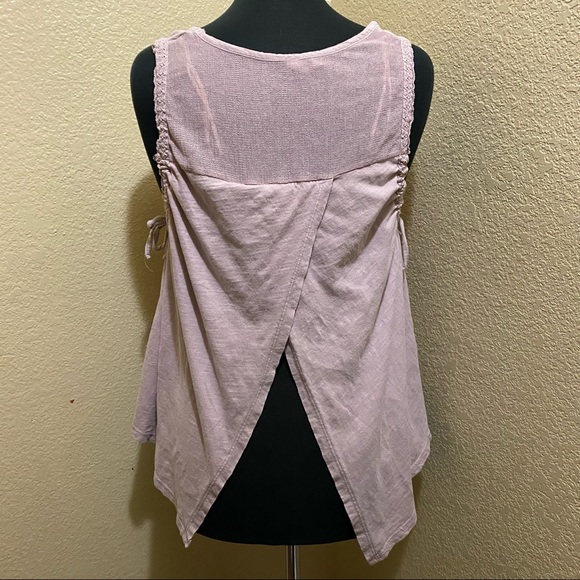 Free People lavender open back sleeveless top sz M - Picture 2 of 6